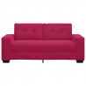 Sofa dwuosobowa, wino czerwone, 180x77x82 cm, aksamit
