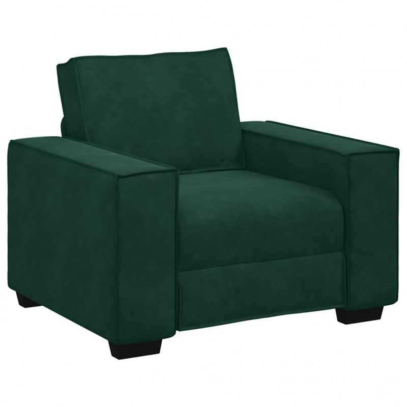 Sofa Fotel Ciemnozielony 100x78x84 cm Aksamit