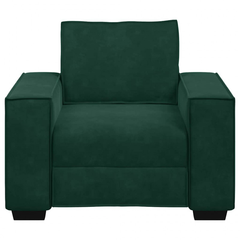 Sofa Fotel Ciemnozielony 100x78x84 cm Aksamit