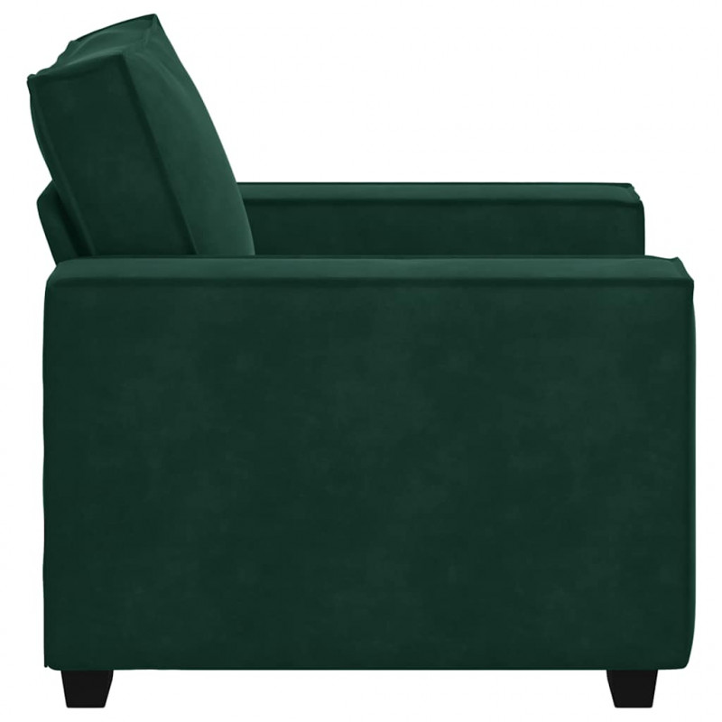 Sofa Fotel Ciemnozielony 100x78x84 cm Aksamit