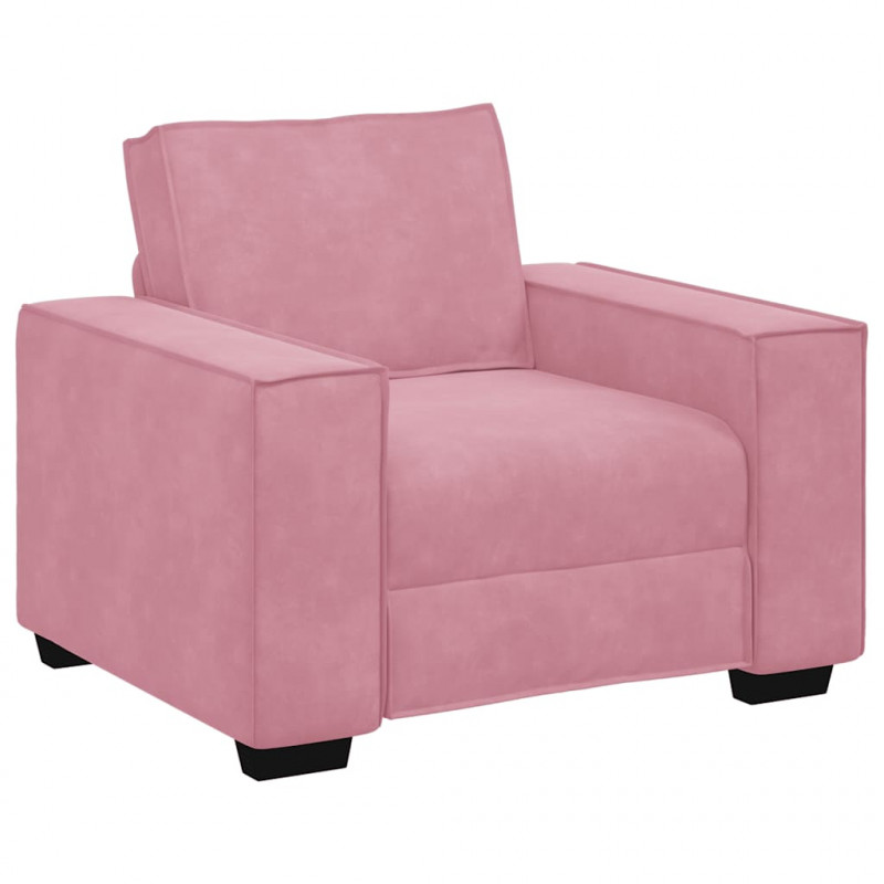 Sofa Fotel Różowy 100x78x84 cm Aksamit