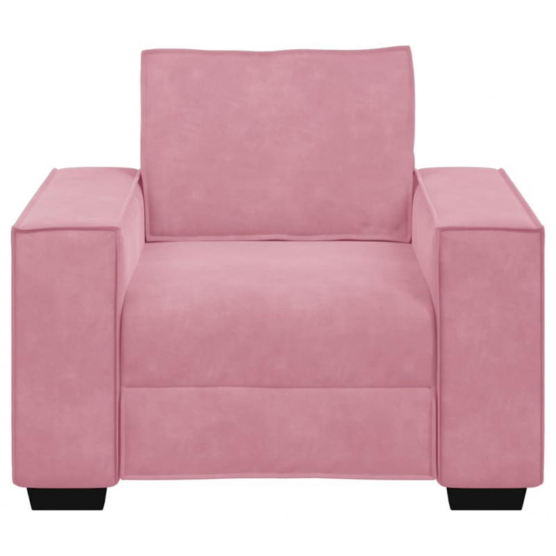 Sofa Fotel Różowy 100x78x84 cm Aksamit