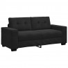 Sofa dwuosobowa czarna 180x77x82 cm aksamitna
