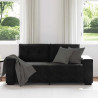 Sofa dwuosobowa czarna 180x77x82 cm aksamitna