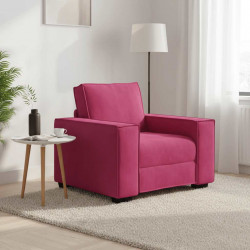 Sofa Fotel Wino Czerwone 100x78x84 cm Aksamit