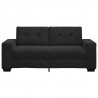 Sofa dwuosobowa czarna 180x77x82 cm aksamitna