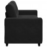 Sofa dwuosobowa czarna 180x77x82 cm aksamitna