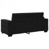 Sofa dwuosobowa czarna 180x77x82 cm aksamitna