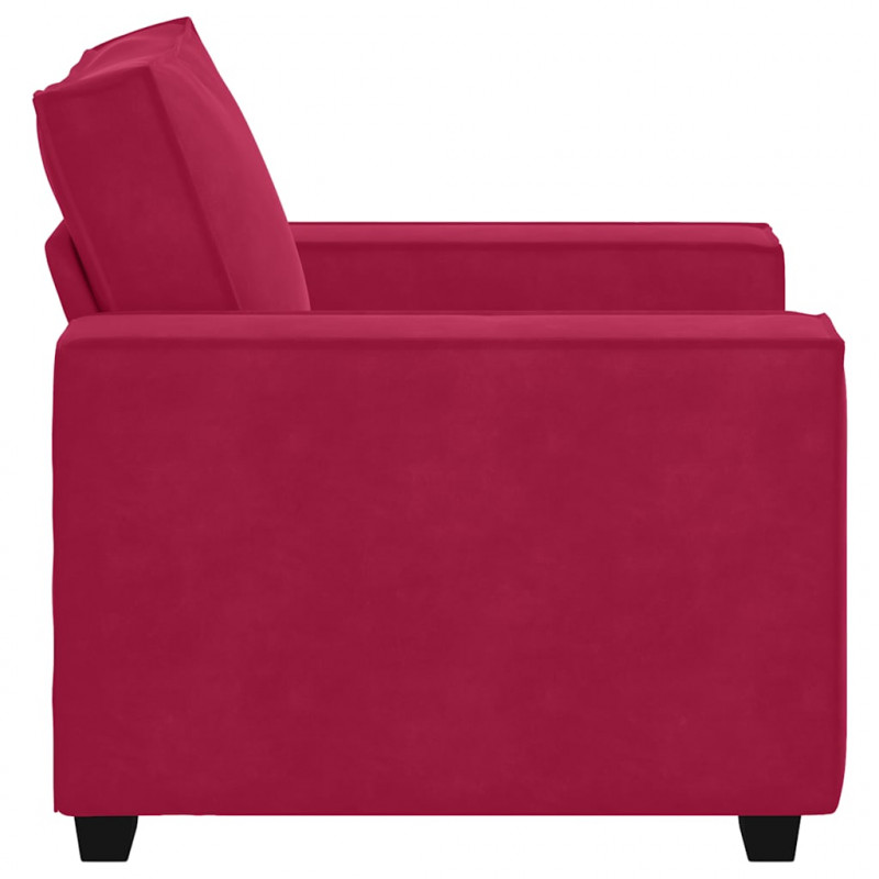 Sofa Fotel Wino Czerwone 100x78x84 cm Aksamit