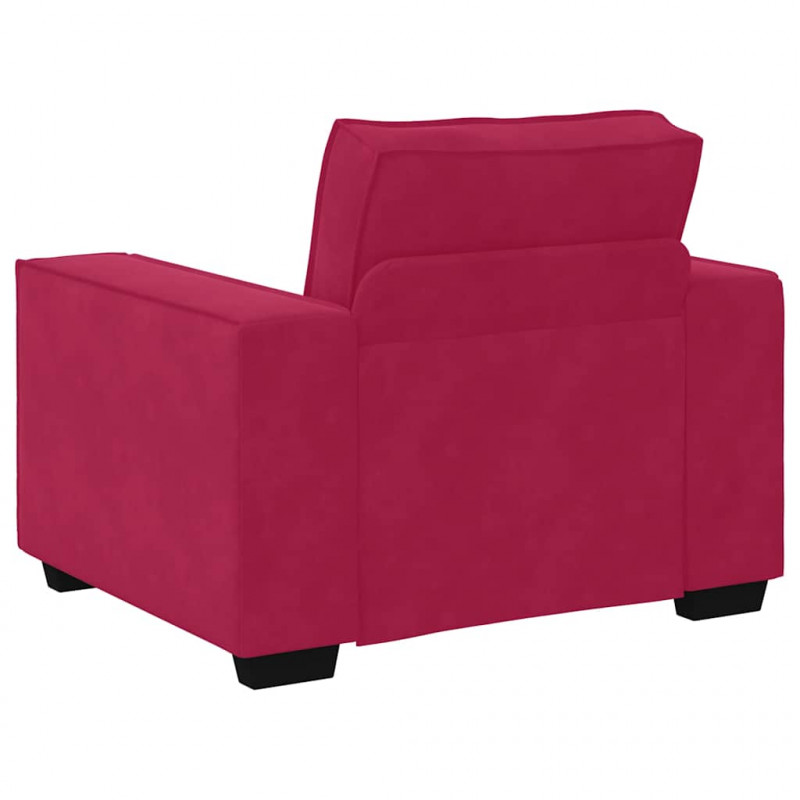 Sofa Fotel Wino Czerwone 100x78x84 cm Aksamit