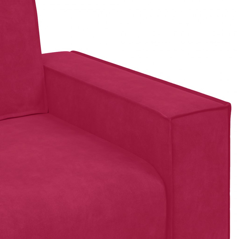 Sofa Fotel Wino Czerwone 100x78x84 cm Aksamit