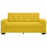 Sofa dwuosobowa, żółta, 180x77x82 cm, aksamit