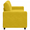 Sofa dwuosobowa, żółta, 180x77x82 cm, aksamit
