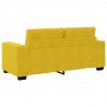 Sofa dwuosobowa, żółta, 180x77x82 cm, aksamit