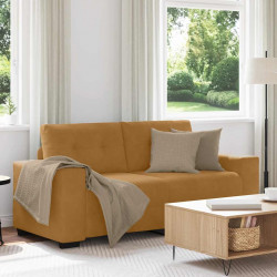 Sofa dwuosobowa, brązowa, 180x77x82 cm, aksamit