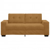 Sofa dwuosobowa, brązowa, 180x77x82 cm, aksamit