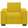 Sofa Fotel Żółty 100x78x84 cm Aksamit