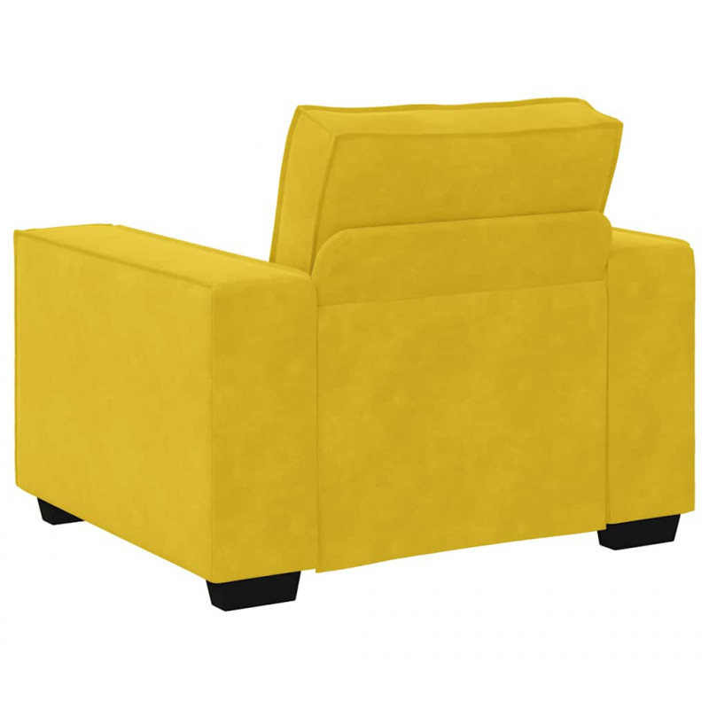 Sofa Fotel Żółty 100x78x84 cm Aksamit