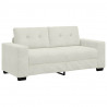 Sofa dwuosobowa, kremowa, 180x77x82 cm, aksamit