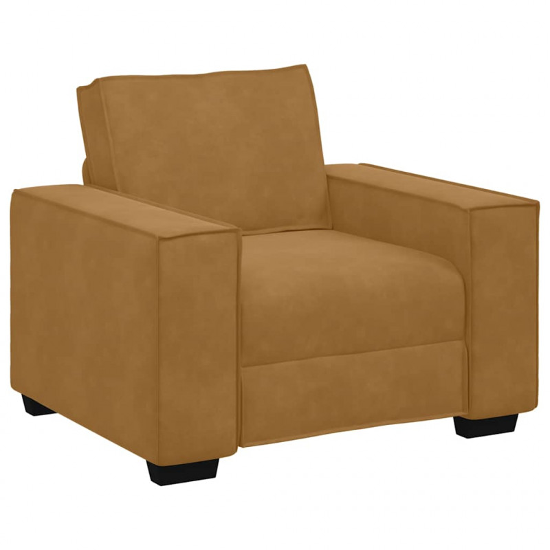 Sofa Fotel Brązowy 100x78x84 cm Aksamit