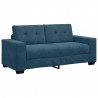 Sofa dwuosobowa, niebieska, 180x77x82 cm, aksamit