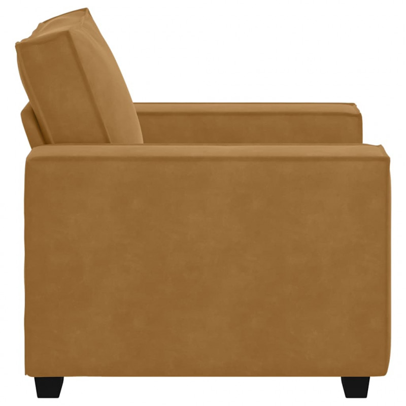 Sofa Fotel Brązowy 100x78x84 cm Aksamit