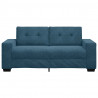 Sofa dwuosobowa, niebieska, 180x77x82 cm, aksamit