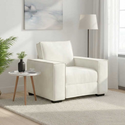 Sofa Fotel Kremowy 100x78x84 cm Aksamit