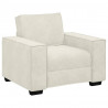 Sofa Fotel Kremowy 100x78x84 cm Aksamit