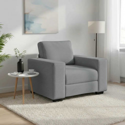 Sofa Fotel Jasnoszary 100x77x82 cm Tkanina