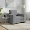 Sofa Fotel Jasnoszary 100x77x82 cm Tkanina