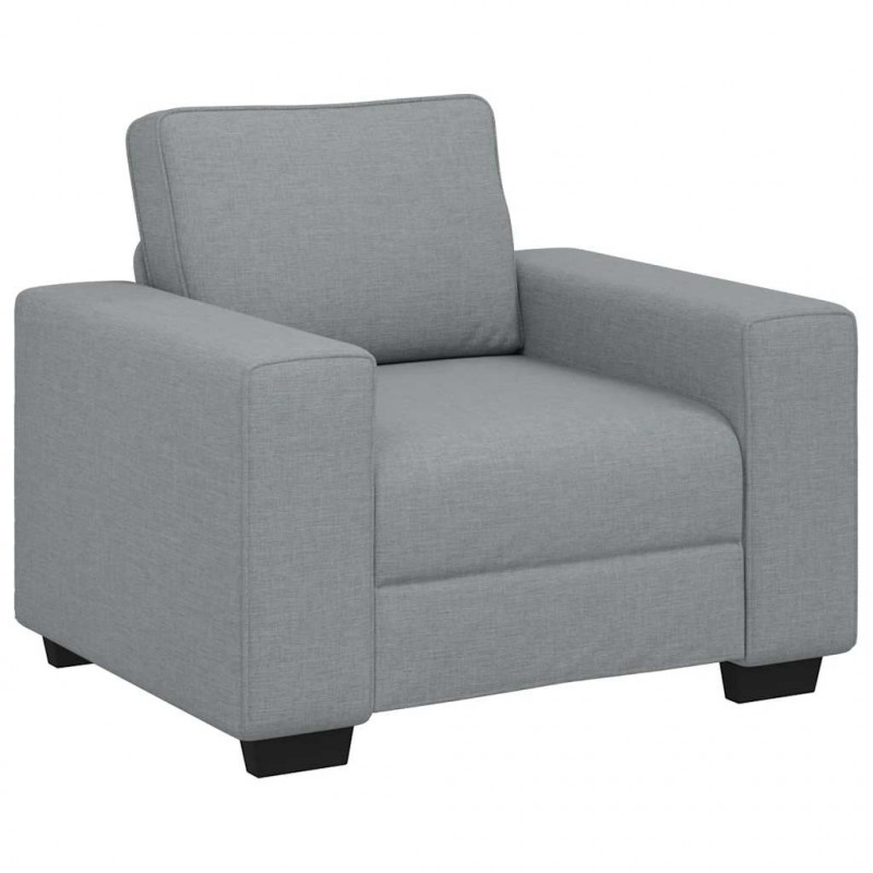 Sofa Fotel Jasnoszary 100x77x82 cm Tkanina