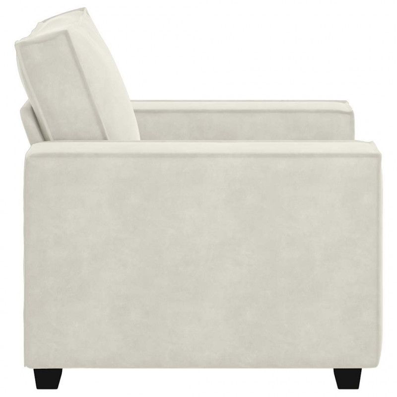 Sofa Fotel Kremowy 100x78x84 cm Aksamit