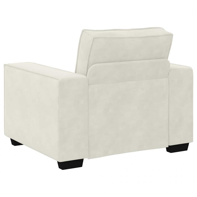 Sofa Fotel Kremowy 100x78x84 cm Aksamit