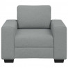 Sofa Fotel Jasnoszary 100x77x82 cm Tkanina