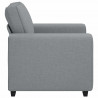 Sofa Fotel Jasnoszary 100x77x82 cm Tkanina