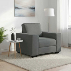 Sofa Fotel Ciemnoszary 100x77x82 cm Tkanina