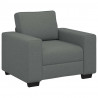 Sofa Fotel Ciemnoszary 100x77x82 cm Tkanina