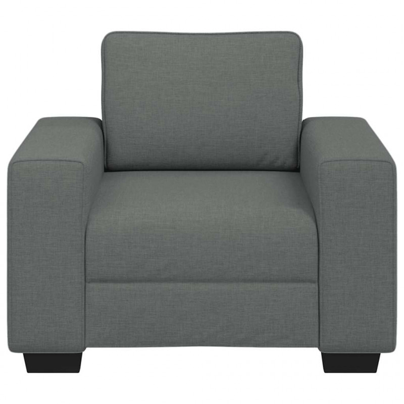 Sofa Fotel Ciemnoszary 100x77x82 cm Tkanina