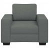 Sofa Fotel Ciemnoszary 100x77x82 cm Tkanina