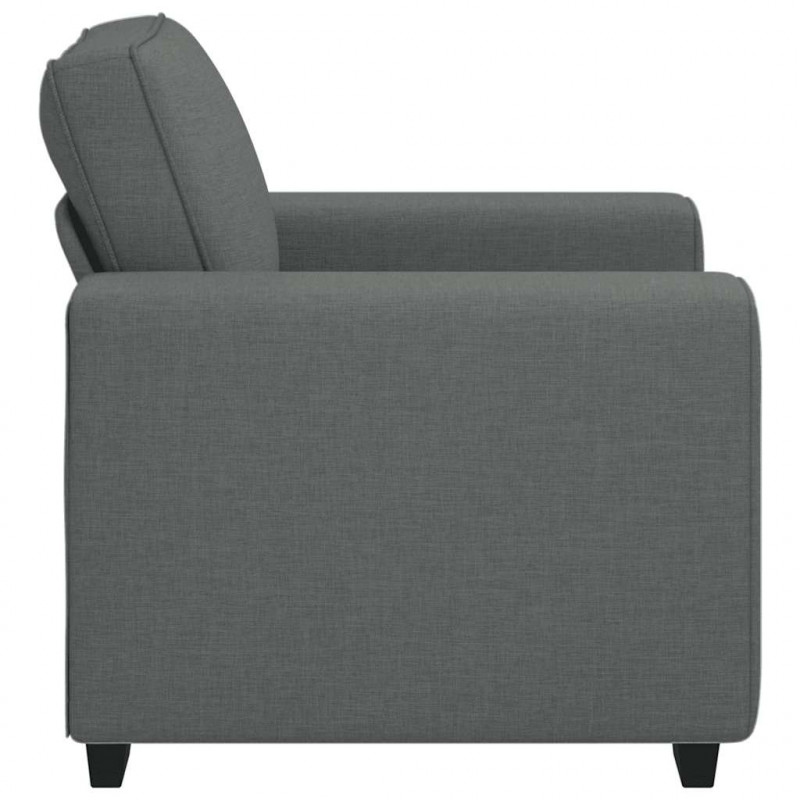 Sofa Fotel Ciemnoszary 100x77x82 cm Tkanina