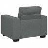 Sofa Fotel Ciemnoszary 100x77x82 cm Tkanina