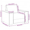 Sofa Fotel Niebieski 100x78x84 cm Aksamit