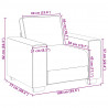 Sofa Fotel Ciemnoszary 100x77x82 cm Tkanina
