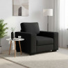 Sofa Fotel Czarny 100x77x82 cm Tkanina