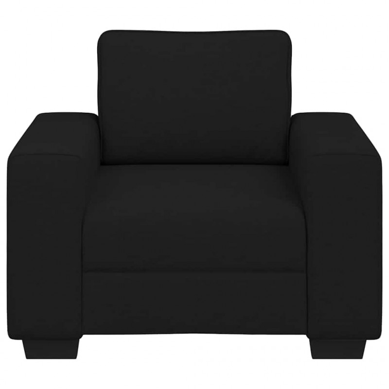 Sofa Fotel Czarny 100x77x82 cm Tkanina