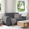 Sofa 2-osobowa, ciemnoszary, 160x78x84 cm, tapicerowana aksamitem