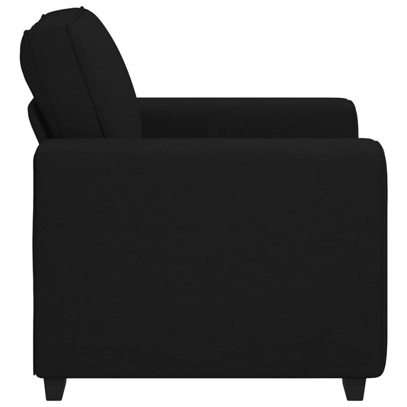 Sofa Fotel Czarny 100x77x82 cm Tkanina
