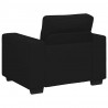 Sofa Fotel Czarny 100x77x82 cm Tkanina