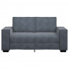 Sofa 2-osobowa, ciemnoszary, 160x78x84 cm, tapicerowana aksamitem